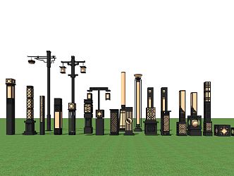 New Chinese Street Lamp 3d model