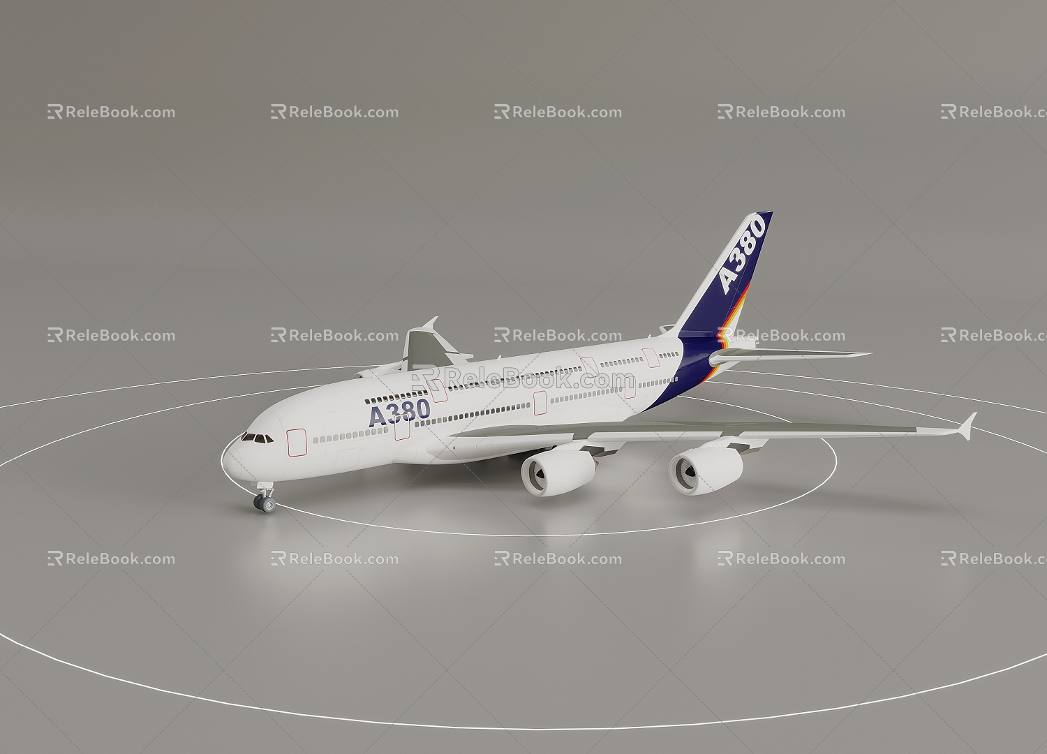 Passenger aircraft Airbus A380 aircraft 3d model