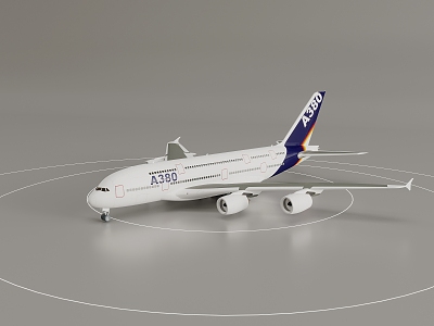 Passenger aircraft Airbus A380 aircraft 3d model