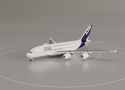 Passenger aircraft Airbus A380 aircraft 3d model