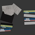 Practical Black File Folders With Colorful Labeled Papers For Office Organization 3d model
