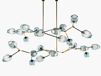 Modern chandelier glass chandelier 3d model