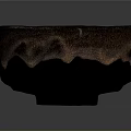Hand Carved Sculptural Bowl with Textured Surface and Natural Brown Tones