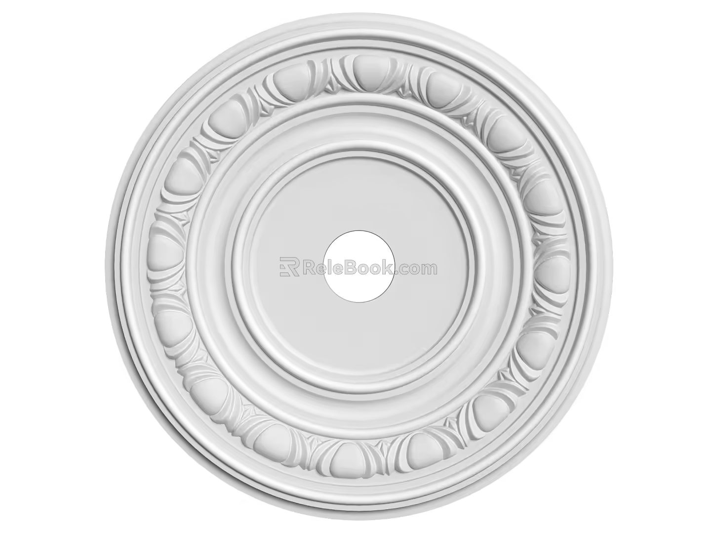 European-style lamp panel gypsum component carved 3d model