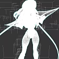 Game And Movie Character With Silver Long Hair Golden Eyes And Red Purple Cape
