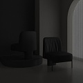 Modern Lounge Chair Dining Chair Single Chair 3d model