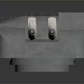 Military Tank Vehicle With Dual Cannons And Gray Exterior Design