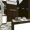 Elegant Luxury Jewelry Store With Care Center Display Cases And Interior Lighting For Jewelry Displays