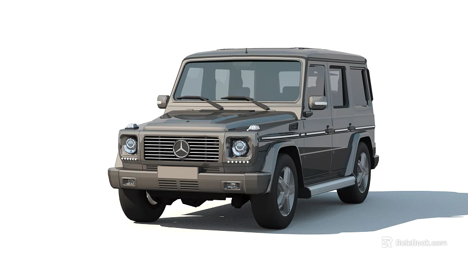 Mercedes G Class SUV With Sleek Gray Exterior And Bold Front Grille Design 3d model 