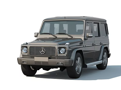 Mercedes G Class SUV With Sleek Gray Exterior And Bold Front Grille Design 3d model