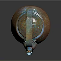 Rustic Copper Kettle with Hammered Texture Patina Finish and Handle as Essential Household Item