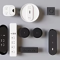desk socket embedded socket desk box outlet usb multi-function socket 3d model