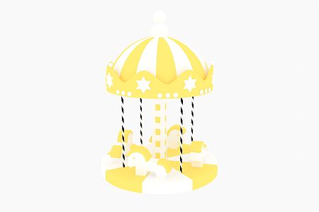 Modern electric carousel 3d model