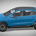 Blue Mercedes SUV Exterior With Modern Design And Stylish Wheels