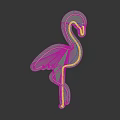 Pink Flamingo Neon Sign Decoration With Modern Design And Reflective Surface