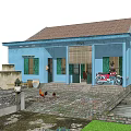 Chinese Style Folk House Rural Folk House 3d model