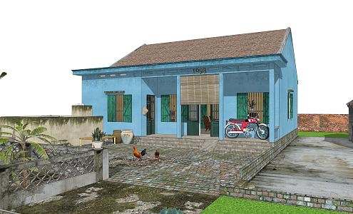 Chinese Style Folk House Rural Folk House 3d model