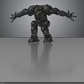 Mechanical Armored Humanoid Character With Intricate Metallic Structure And Warrior Design