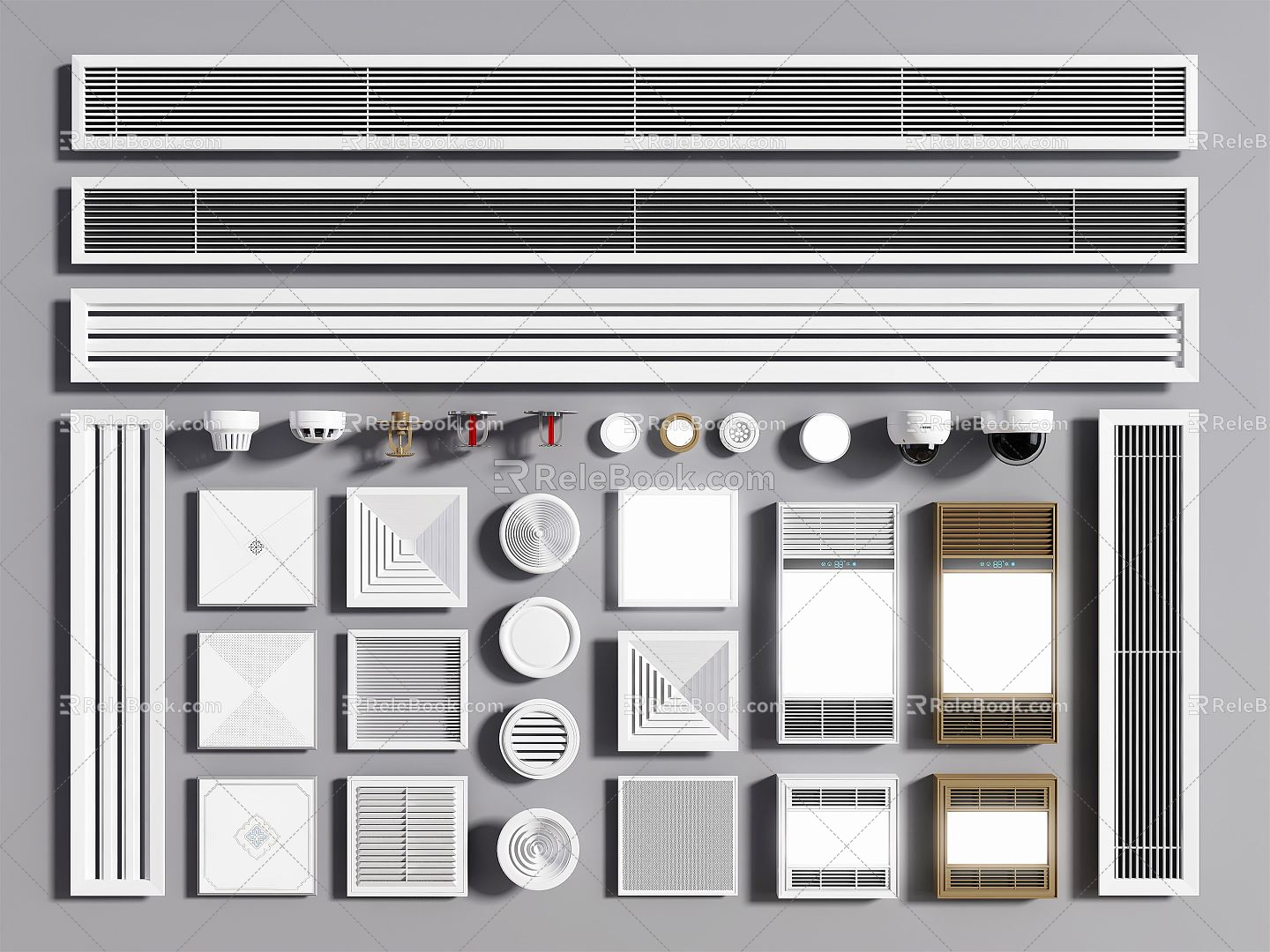 Modern air outlet air conditioner outlet bath bully aluminum gusset downlight spray head model