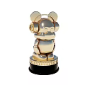 Golden Mickey Mouse Ears Trophy With Shiny Metallic Finish And Black Base
