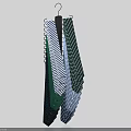 Multiple Colored Striped Shirts Hanging On A Single Hanger