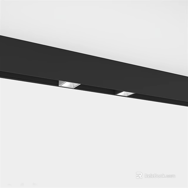 Modern Ceiling Downlights And Spotlights With Black Linear Frame For Indoor Lighting 3d model 