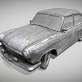 Vintage Rusty Old Car With Peeling Paint And Worn Out Body