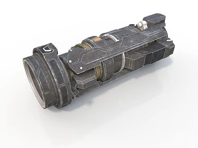 Industrial Military Weapon With Metal Components And Mechanical Design Features 3d model