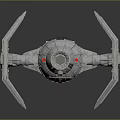 Highly Detailed TIE Fighter Scale Model With Triangular Wings And Collectible Features