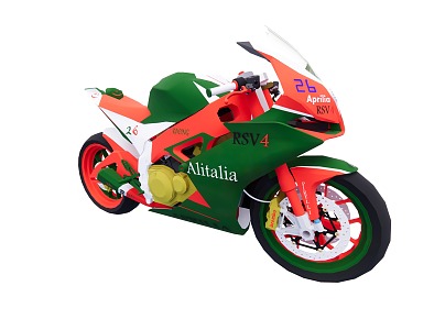 aprilia RSV4 motorcycle 3d model