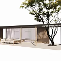 modern gallery shelf 3d model