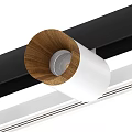 Modern Track Mounted Downlights And Spotlights With White Black Bodies Wooden Texture Warm Light