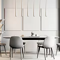 Modern Dining Table and Chair Combination 3d model
