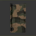 Military Armored Tank With Camouflage Paint Tracks Turret Antenna And Armor Details