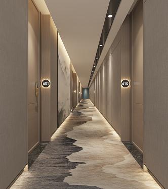 Modern Away Hotel Entrance Away 3d model