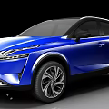 Blue Nissan SUV With Modern Front Face Design And Alloy Wheels