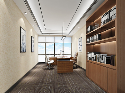 Modern Office Manager's Office 3d model