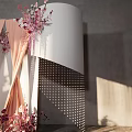Wedding Backdrop Decoration With 2020 Number Pink Floral Arrangements And Beige Curtains