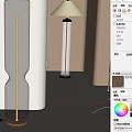 Modern Minimalist Floor Lamps With Fabric Shades In Sleek Indoor Space Design