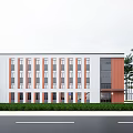 Modern Industrial Factory Building Multi-storey Factory Building Modern Factory Building Square Factory Building Multi-storey Office 3d model