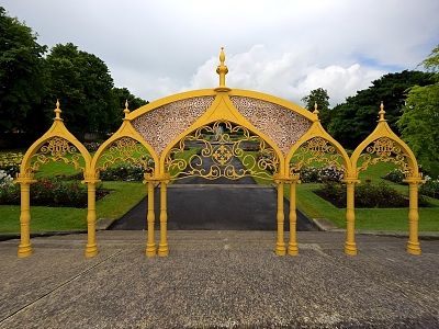 European-style architecture door arch carved park landscape entrance beautiful Chen 3d model