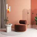 Modern single sofa 3d model