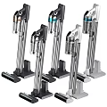 Modern Upright Vacuum Cleaners With Sleek Designs And Multiple Styles For Home Use 3d model