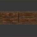 Vintage Wooden Chest of Drawers With Four Drawers Metal Handles And Smooth Surface