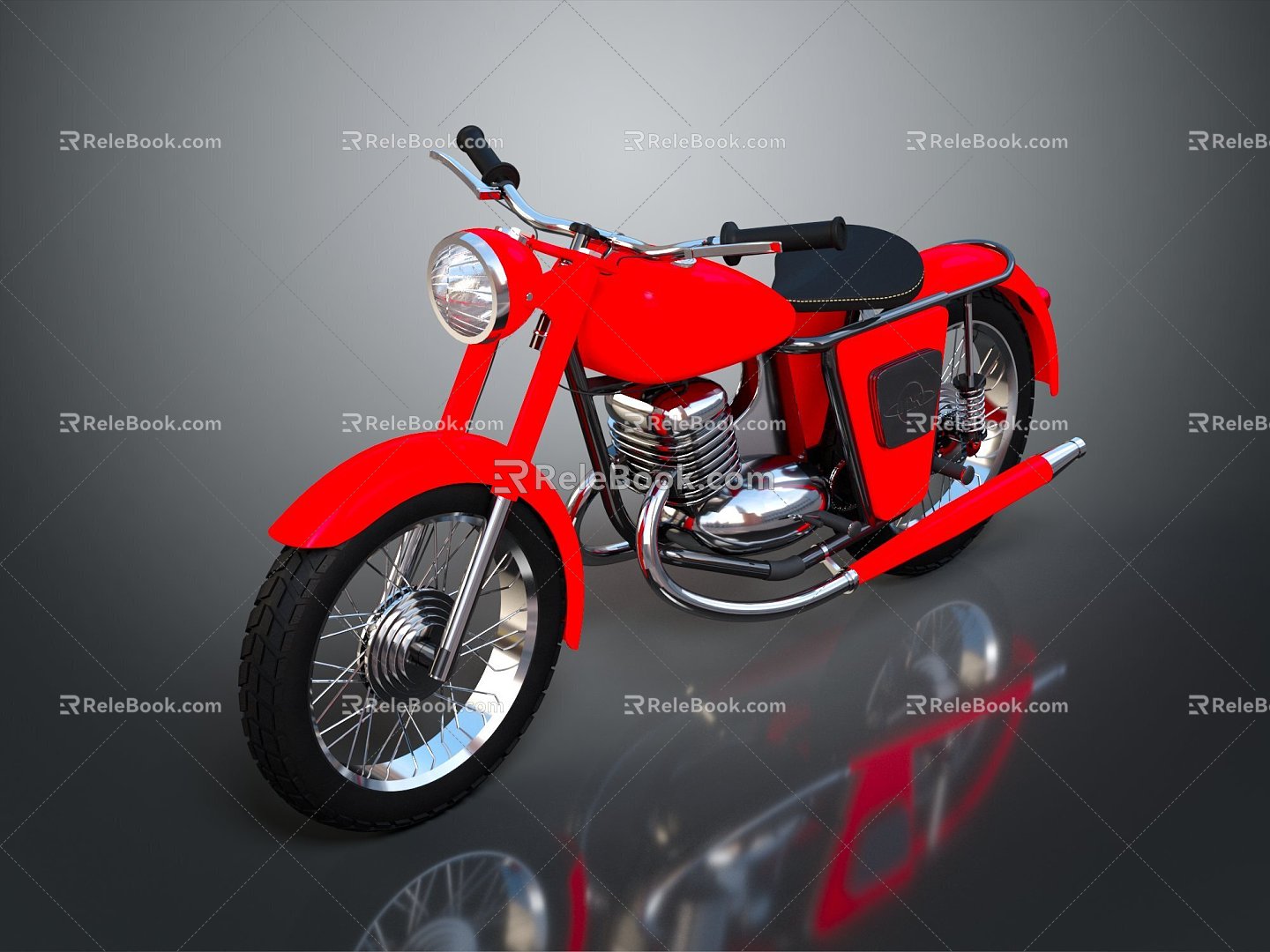 Modern motorcycle two-wheeled motorcycle off-road motorcycle road racing motorcycle 3d model