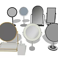 Different Styles of Mirrors Including Round Square Stand and Tabletop Designs