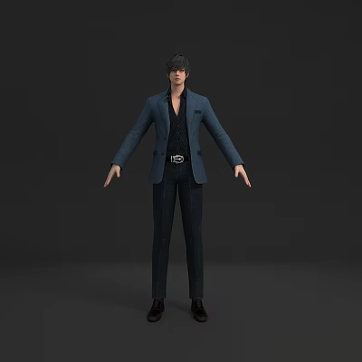 Modern Men Oriental Suit Male 3d model Modern Men Oriental Suit Male 3d model