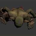 Goblin Creature 3D Model With Green Skin Pointed Ears Red Loincloth And Strapped Boots