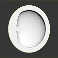 Round White Bathroom Basin With Chrome Faucet And Sleek Modern Design