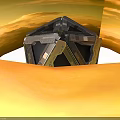 Polyhedral Tech Device Featuring Metal Panels Black Frames And Geometric Connections